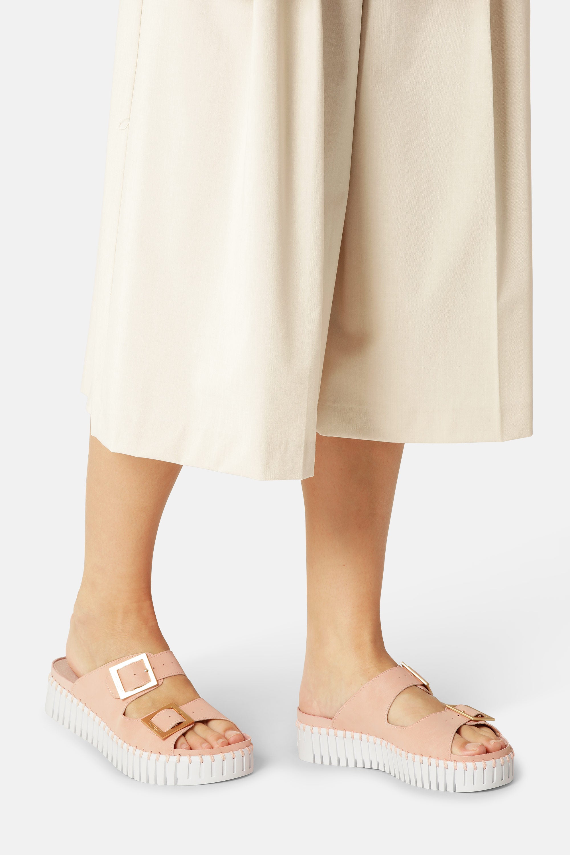 Plattformsandaler Spänne - Adobe Rose White